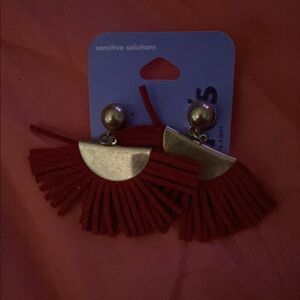 Chic Red Tassel Earrings